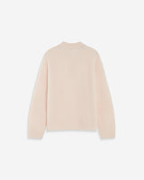 Textured knit polo sweater nude Alevan