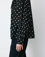 Blouse col lavallière manches longues pois Angelica