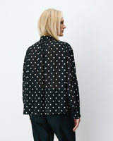 Blouse col lavallière manches longues pois Angelica