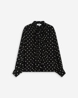 Blouse col lavallière manches longues pois Angelica