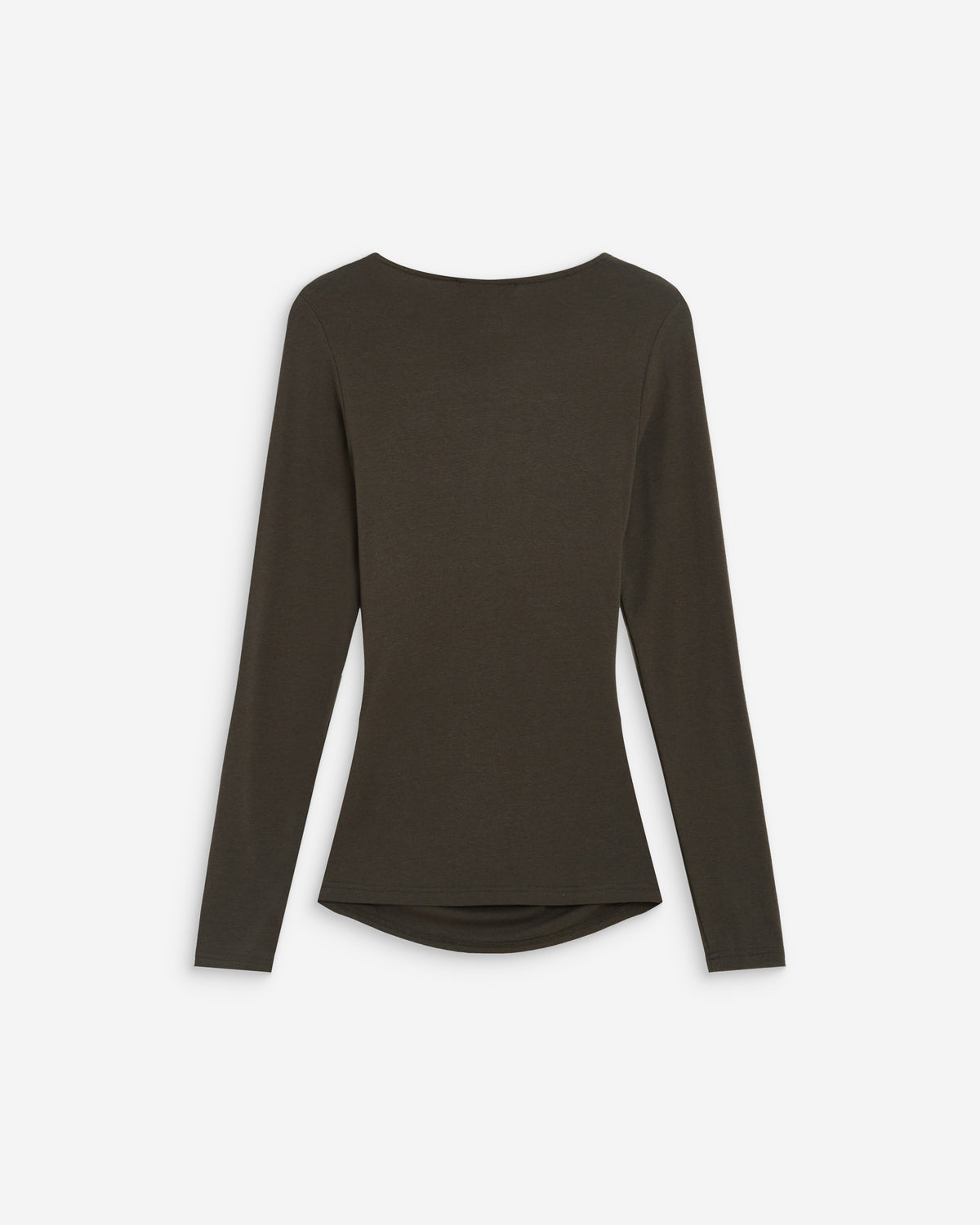 Top froncé col V croisé manches longues kaki Azul
