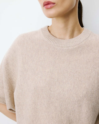 Pull oversize manches kimono 3/4 beige Almus