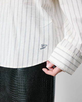 Chemise oversize à cravate amovible ecru Athena