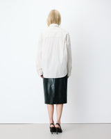 Chemise oversize à cravate amovible ecru Athena
