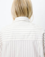 Chemise oversize à cravate amovible ecru Athena