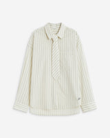 Chemise oversize à cravate amovible ecru Athena