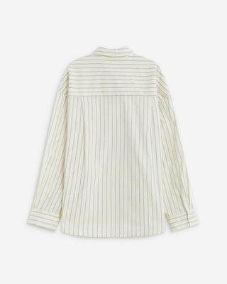 Chemise oversize à cravate amovible ecru Athena