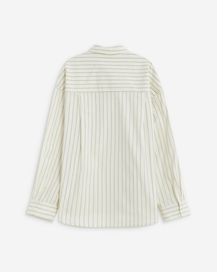 Chemise oversize à cravate amovible ecru Athena