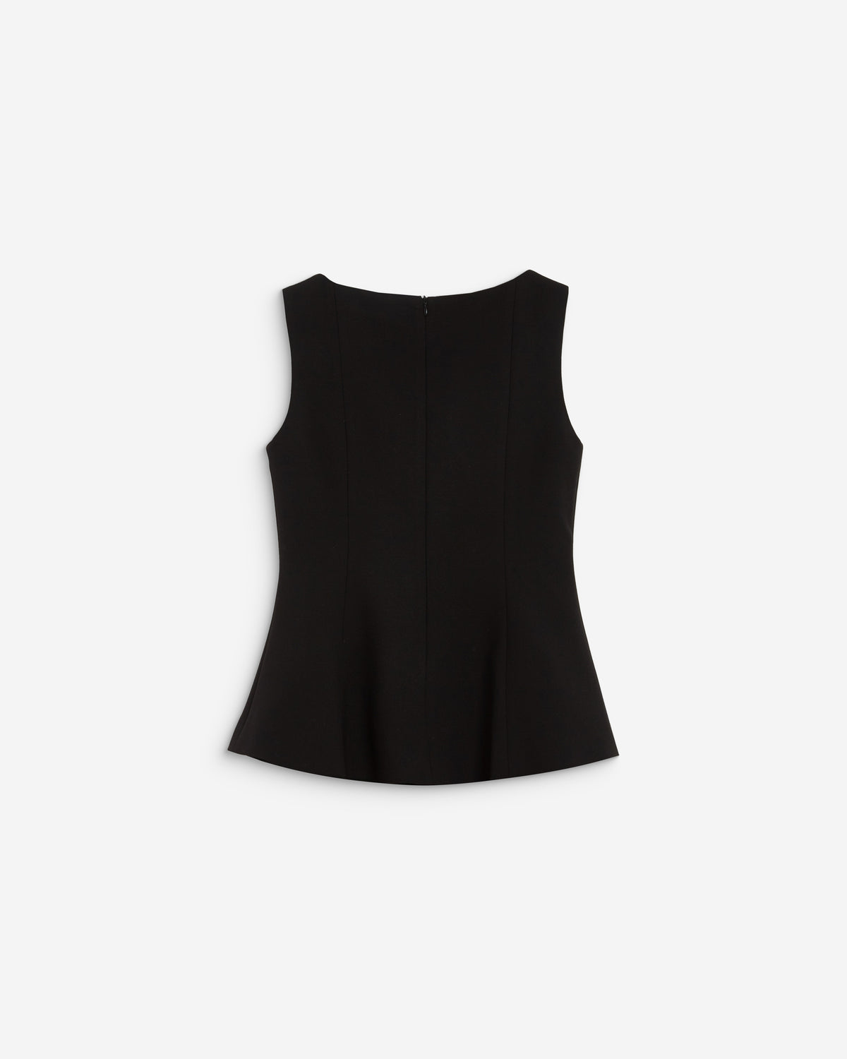 Sleeveless peplum top noir Argent