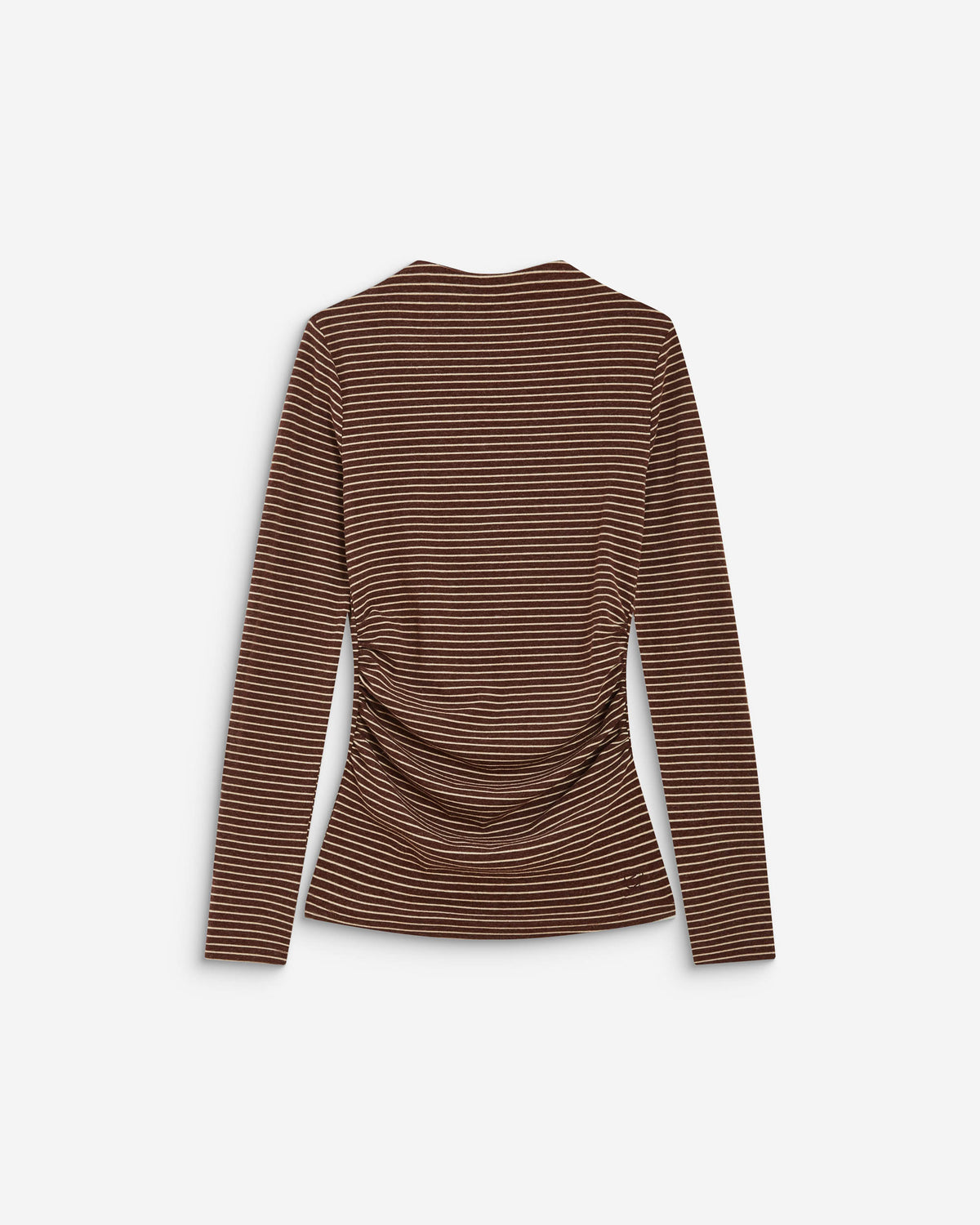 Striped top with gathered waist terracotta Aralee