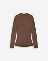 Striped top with gathered waist terracotta Aralee