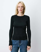 Jersey de punto fino lurex noir Abbott