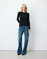 Jersey de punto fino lurex noir Abbott