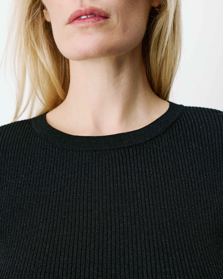 Jersey de punto fino lurex noir Abbott
