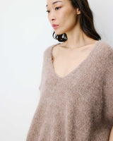 Sleeveless V-neck sweater mocha Atticus