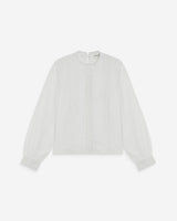 Blouse en broderie anglaise dos à nouer ivoire Abigail