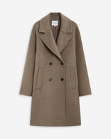 Long double-breasted coat grege Alois