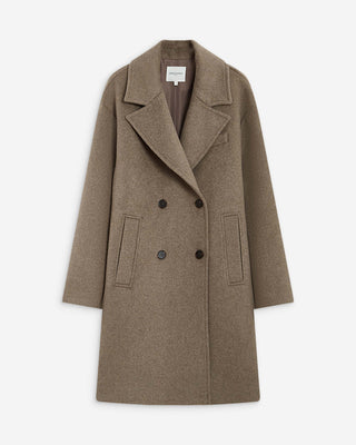 Long double-breasted coat grege Alois