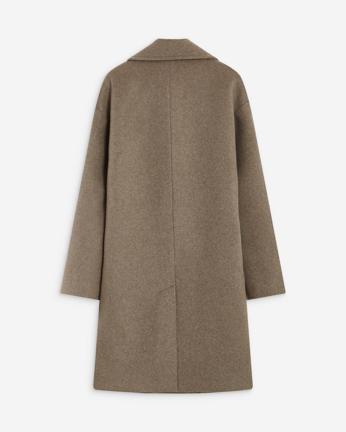 Long double-breasted coat grege Alois