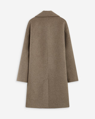 Long double-breasted coat grege Alois