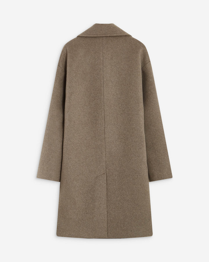 Long double-breasted coat grege Alois