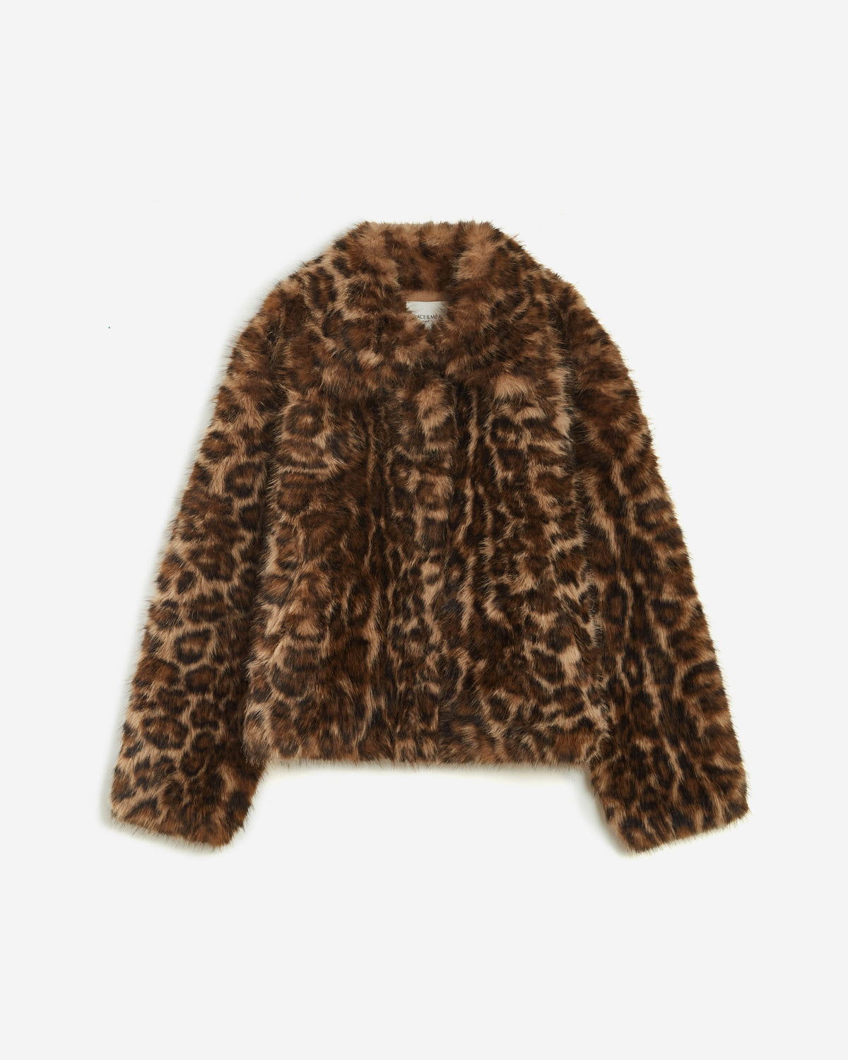 Abrigo de pelo sintético estampado leo Alva