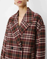 Manteau oversize croisé à carreaux cherry Ayme