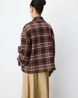 Manteau oversize croisé à carreaux cherry Ayme