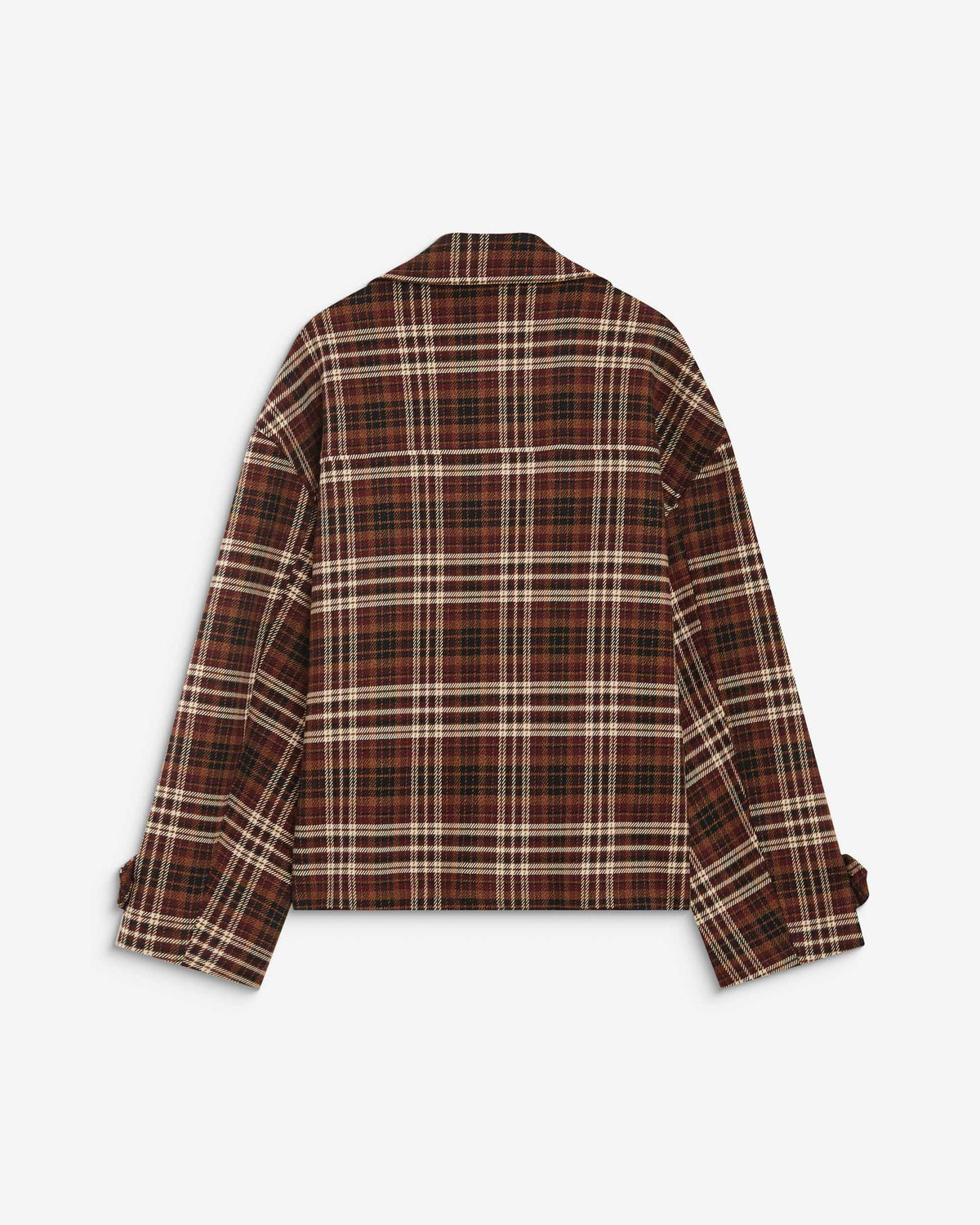 Manteau oversize croisé à carreaux cherry Ayme
