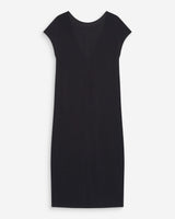 Robe longue légère en modal manches courtes carbone Peace