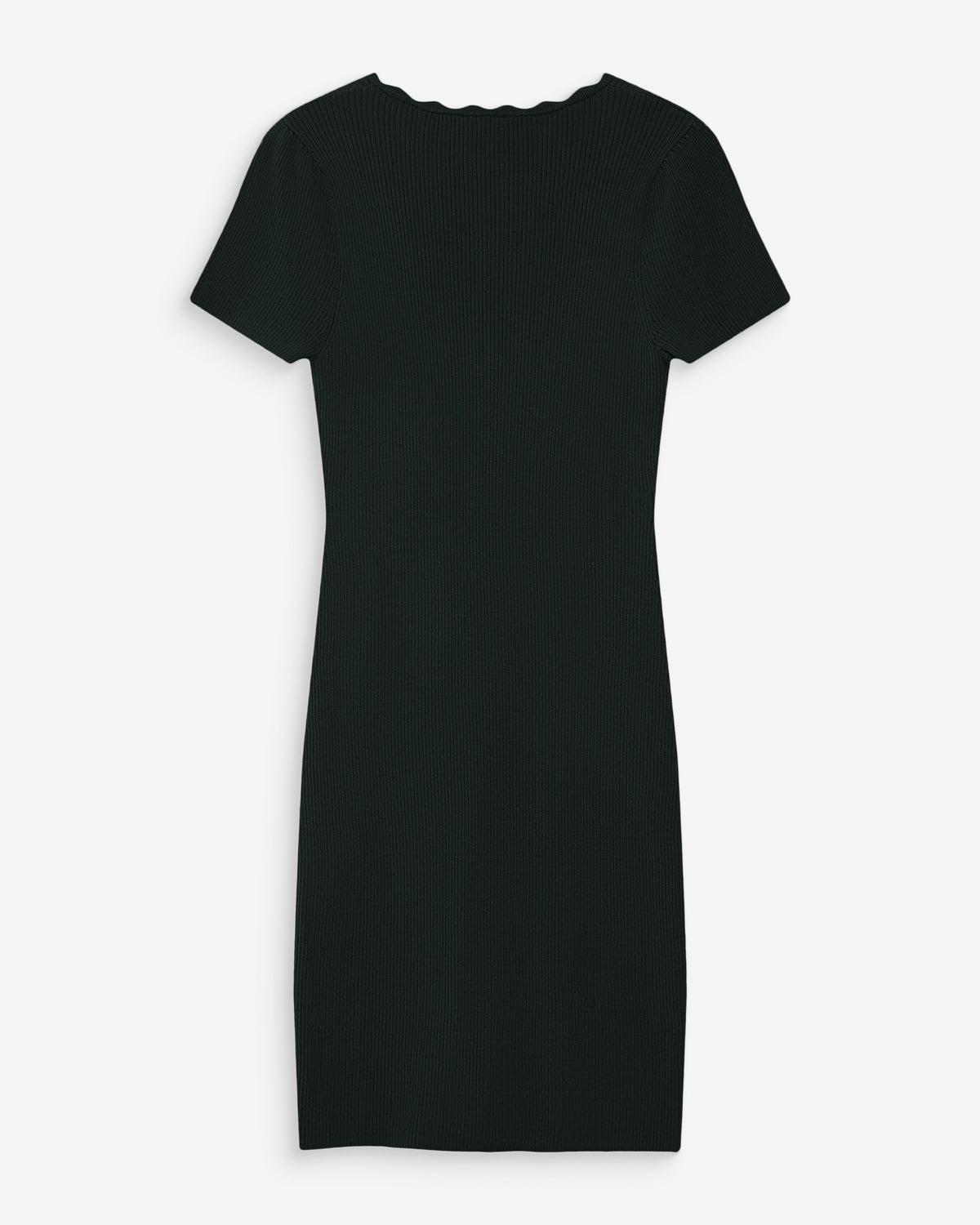 Robe courte ajustée en maille à col V noir Valeriane