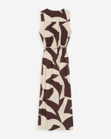 Robe portefeuille imprimé géométrique chocolat Velline