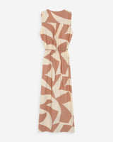 Robe portefeuille imprimé géométrique mocha Velline
