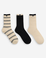 Mid-calf socks with contrast edges rayure Volta