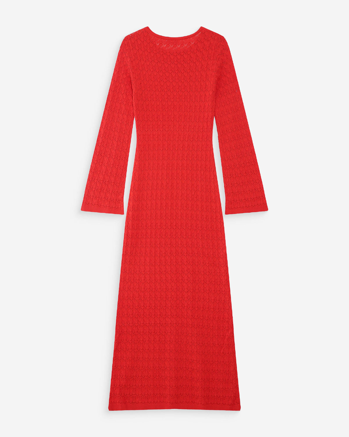 Robe longue en maille ajustée sanguine Verdad