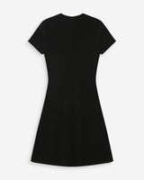 Robe courte en maille boutonnée col V noir Venezuela