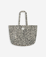 Tote bag large en denim à motif zebre Voyage