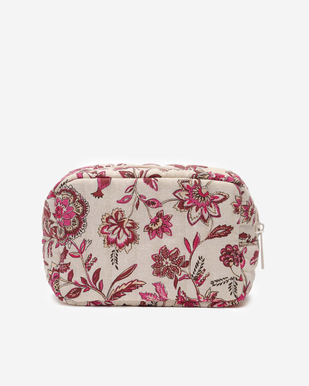 Quilted printed cotton canvas pouch fleur Vanette