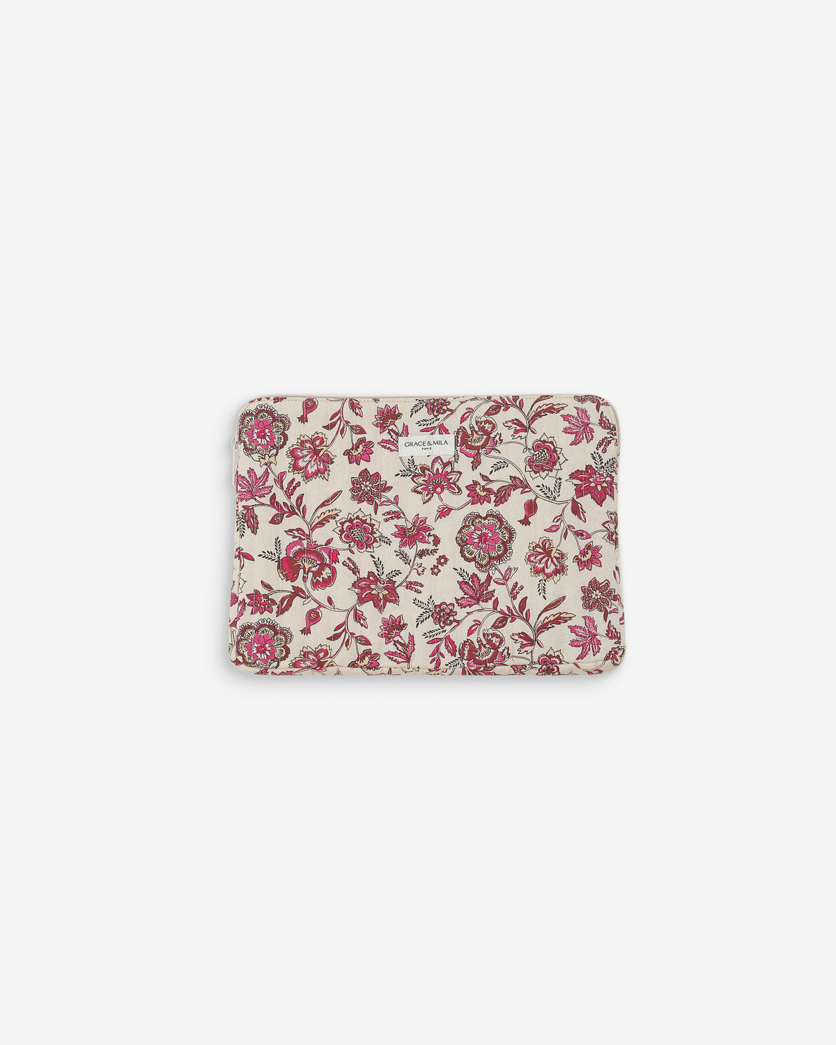 Quilted cotton canvas laptop sleeve fleur Vaiana