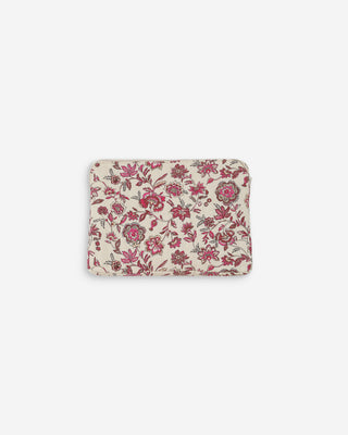 Pochette d’ordinateur en toile de coton matelassée fleur Vaiana