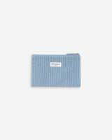 Zipped cotton denim pouch stripedblue Valaurie