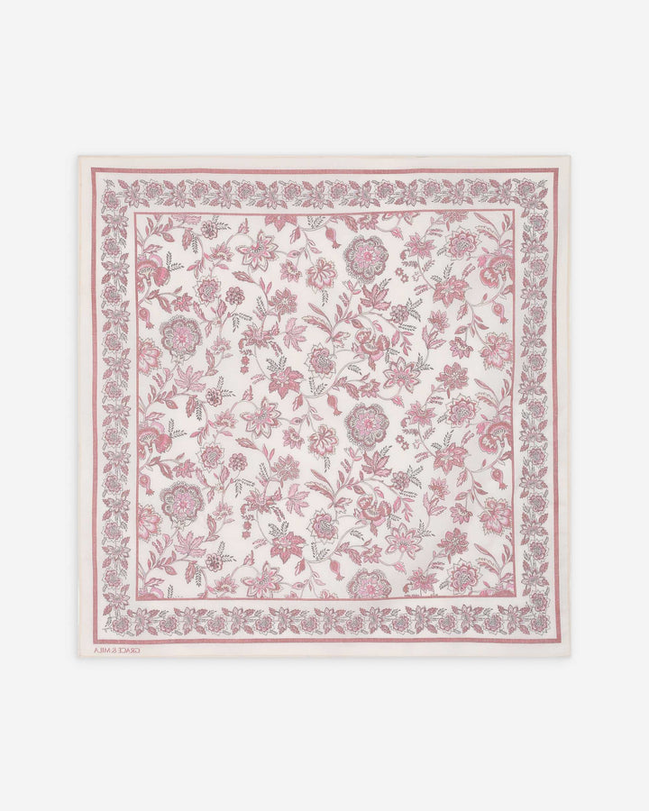 Foulard bandana carré en coton fleur Verlisse