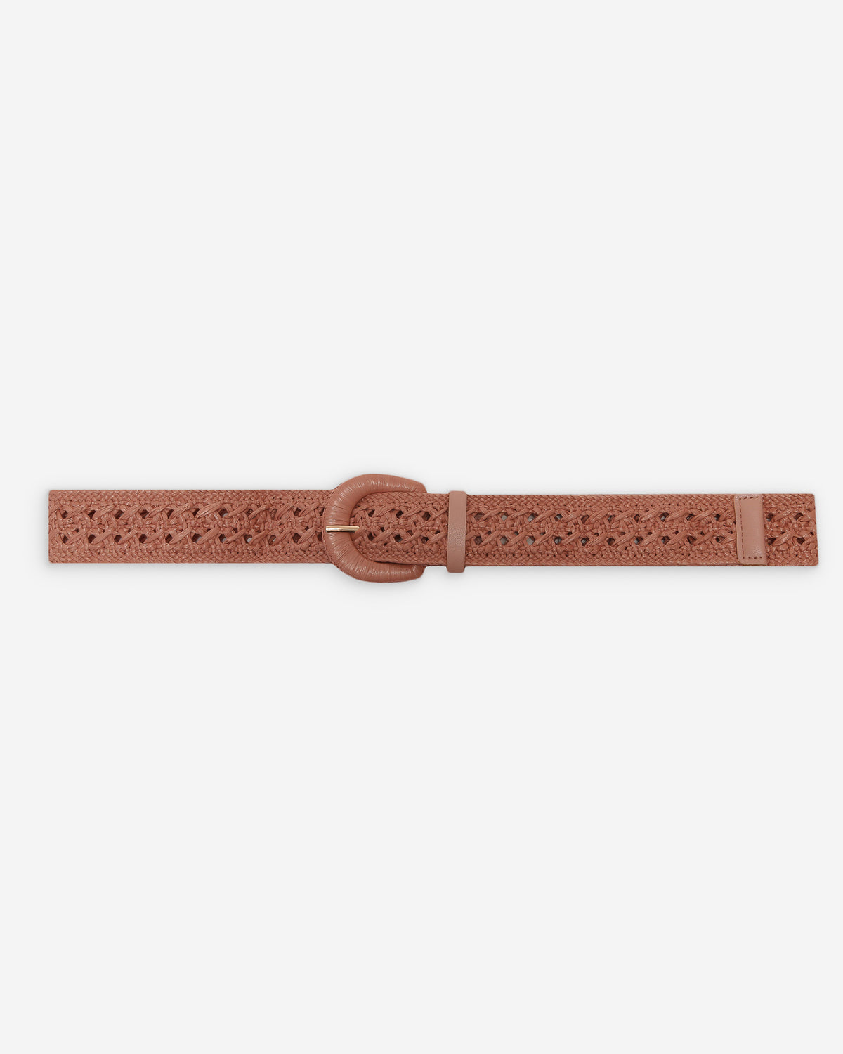 Ceinture tissée effet raphia boucle assortie blush Vallois