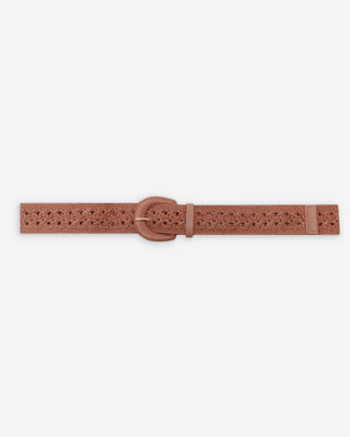 Ceinture tissée effet raphia boucle assortie blush Vallois