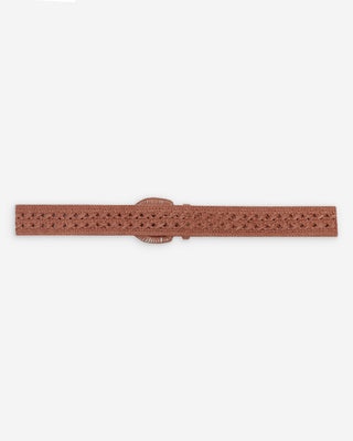 Ceinture tissée effet raphia boucle assortie blush Vallois