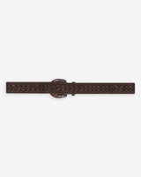 Ceinture tissée effet raphia boucle assortie chocolat Vallois