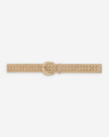 Ceinture tissée effet raphia boucle assortie ecru Vallois