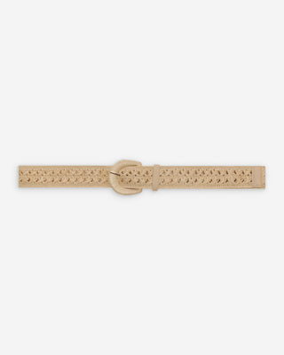Ceinture tissée effet raphia boucle assortie ecru Vallois