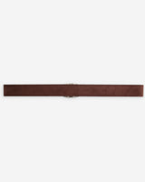 Ceinture en suède à boucle métal argenté chocolat Vikander