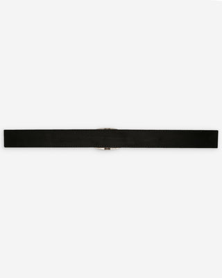 Ceinture en suède à boucle métal argenté noir Vikander